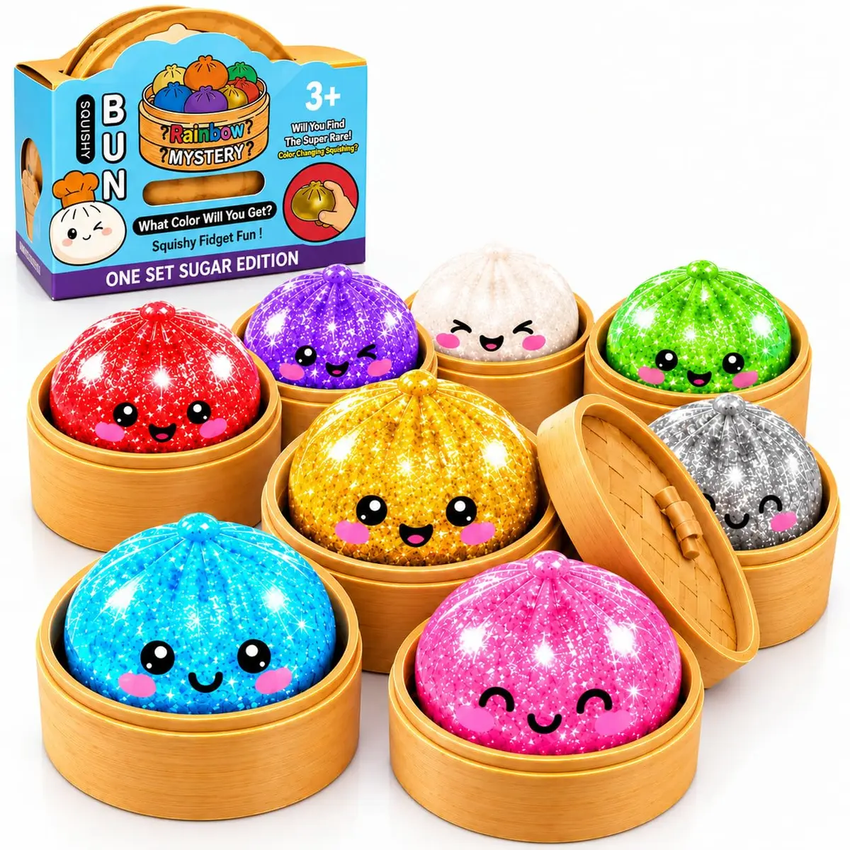 Squishy Dumpling de Apertar Antiestresse Raros Colecionaveis (Grande)