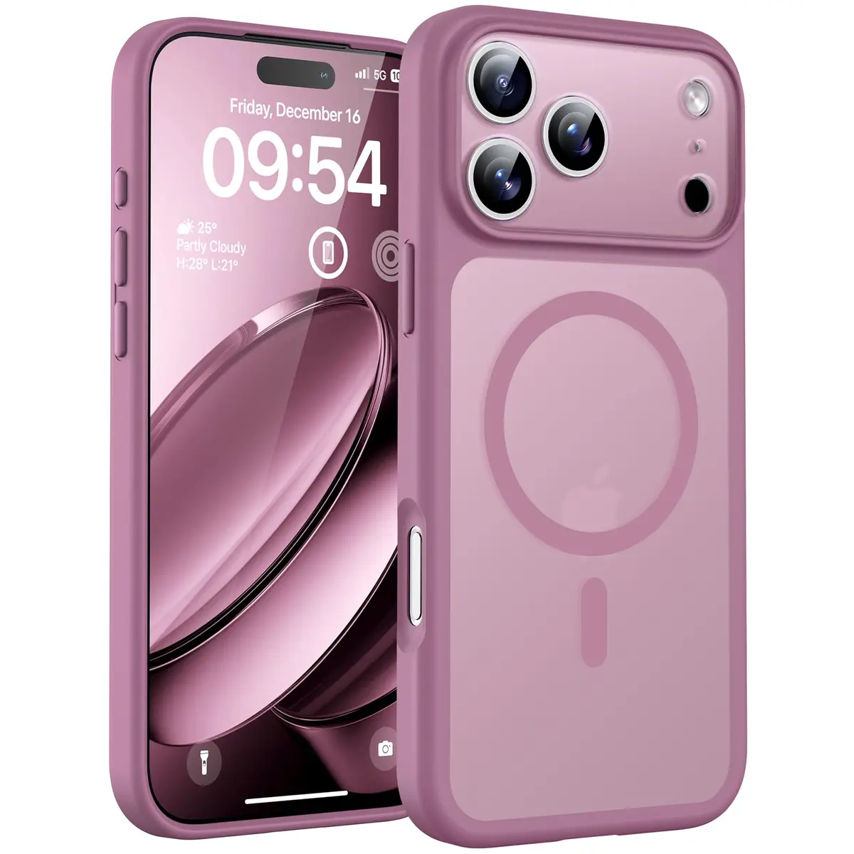 TOCOL Capa Capinha para iPhone 17 Pro Case 6.3 Pol, Lilás | Compatível com MagSafe, Tampa da Câmera, Proteção Total e Militar, Antichoque, Anti-impressões, Fosco Translúcido