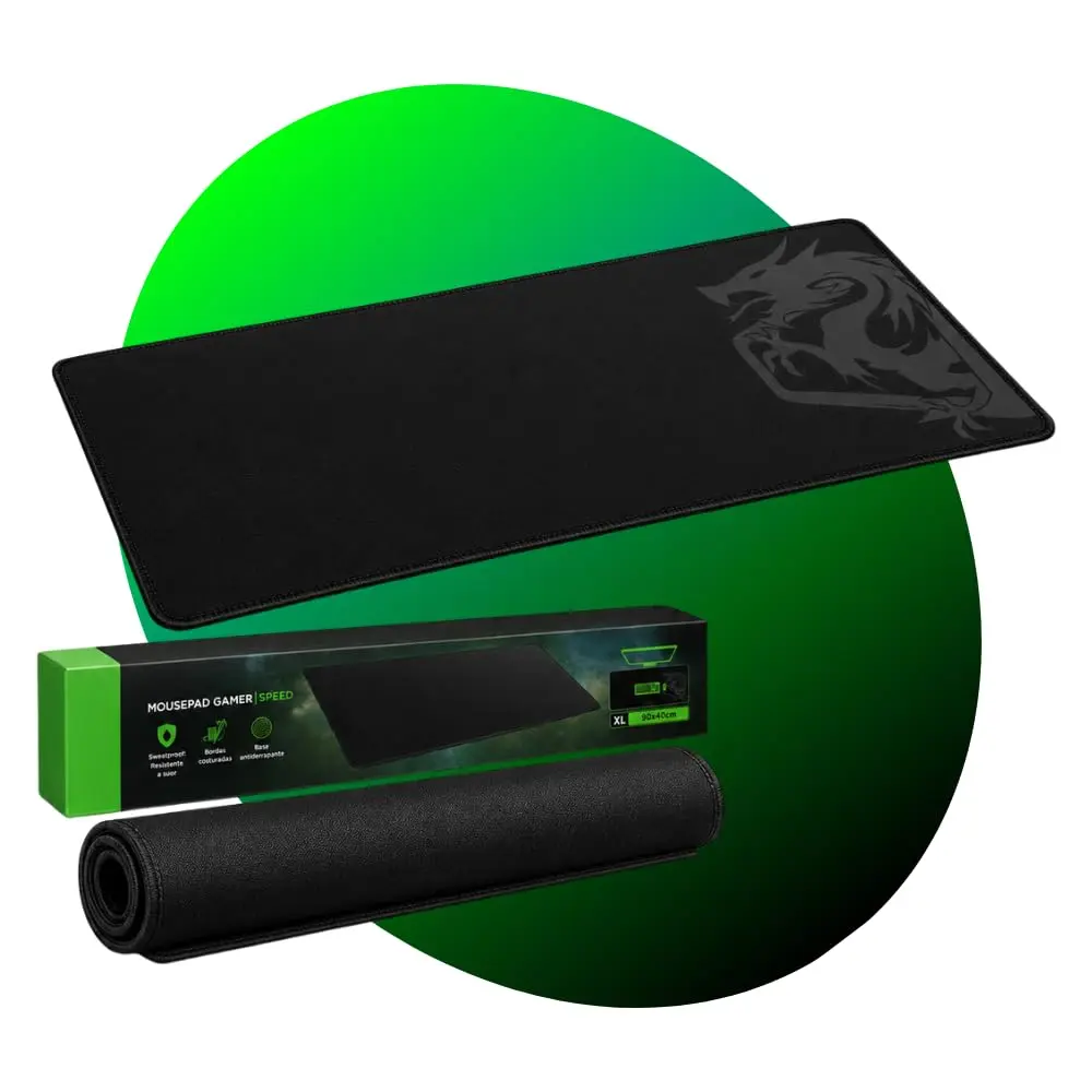 Mousepad Gamer Extra Grande 90x40cm Desk Pad Profissional | 90x40cm, Uso Profissional, Extra Grande, Para Mesa, Resistente - 1