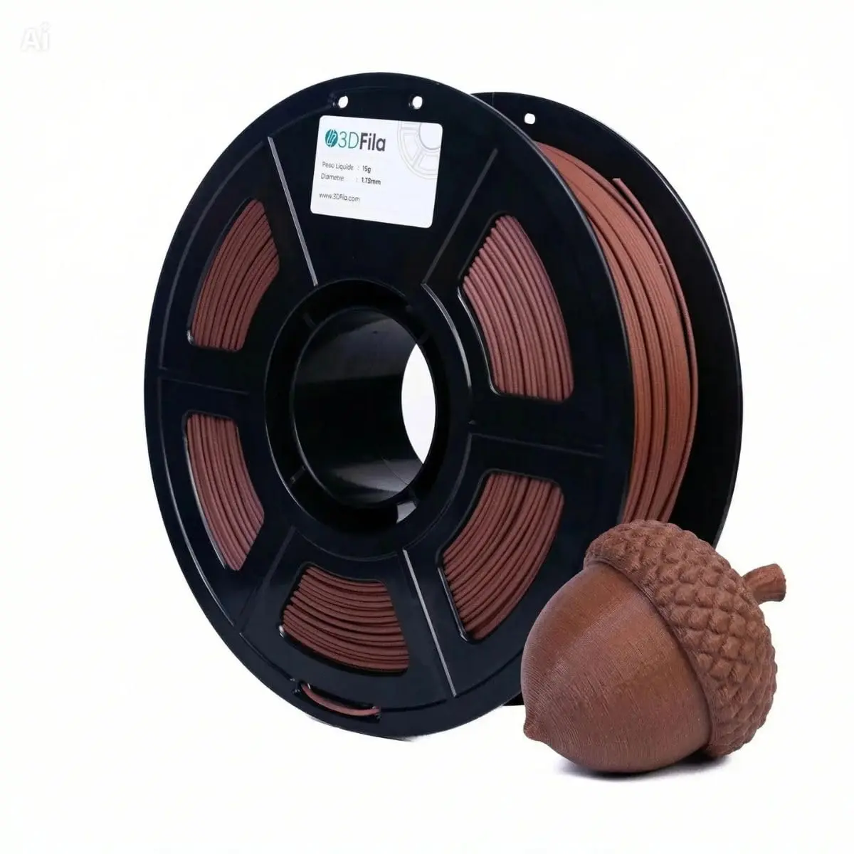 Filamento PLA Madeira para Impressora 3D 1,0kg 1,75mm (Noz/Walnut)
