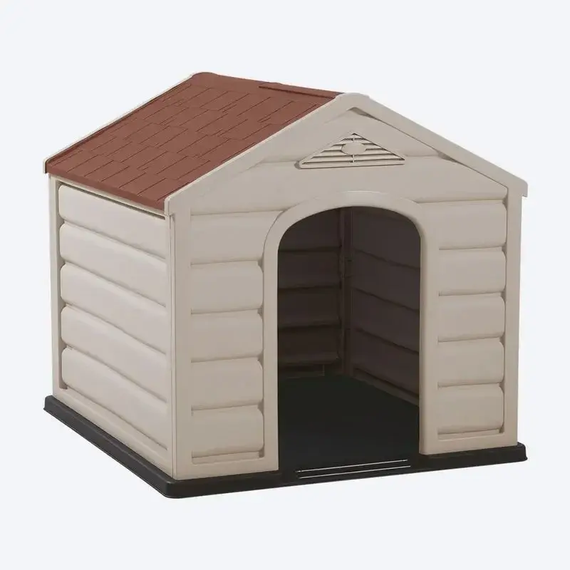 KG KITGARDEN - Canil para Cão de Jardim Pequeno, 58,5x61x68cm, Bege/Terracota