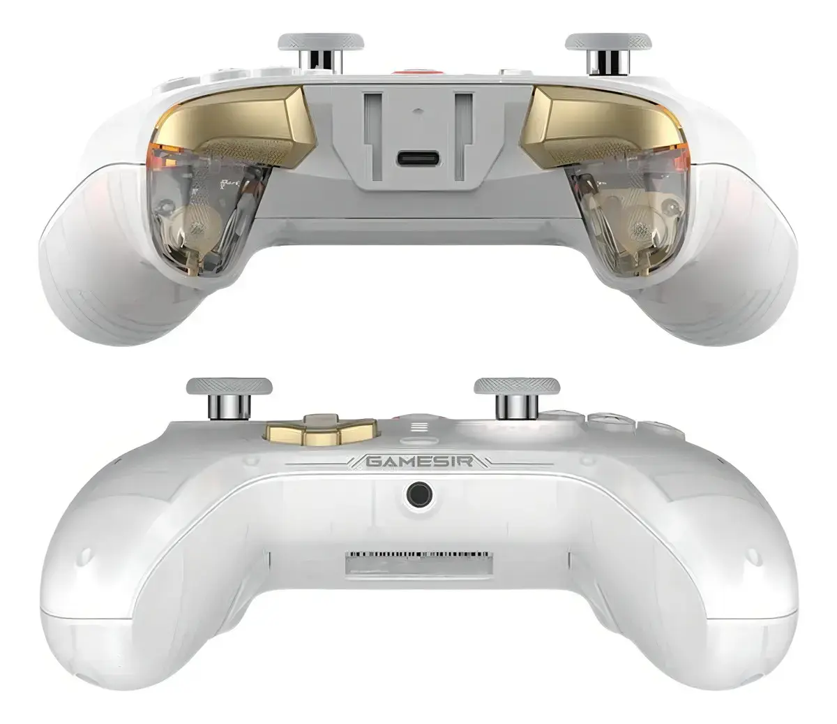 Controle Gamesir Cyclone 2 Bundle Edition Dock Carregamento para Pc Switch Ios Android Steam Celular Hall Effect Branco thumbnail 3