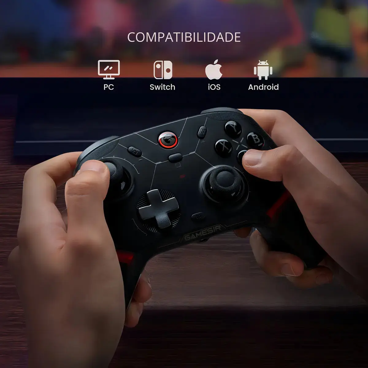 Controle Gamesir Cyclone 2 Bundle Edition Dock Carregamento para Pc Switch Ios Android Steam Celular Hall Effect Branco thumbnail 4