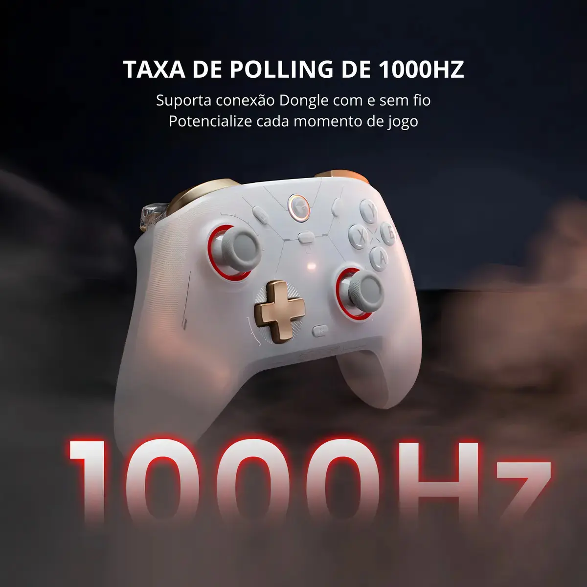 Controle Gamesir Cyclone 2 Bundle Edition Dock Carregamento para Pc Switch Ios Android Steam Celular Hall Effect Branco thumbnail 5