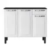 Balcão Itatiaia Rose com 3 Portas e 1 Gaveta - 105 cm de Largura - Branco Neve - 1