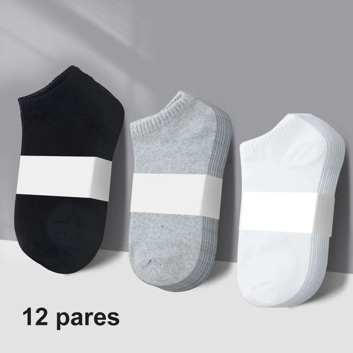 meias masculina kit 12 pares,12 Pares meias masculino,Meias De Barco,meias esportivas,meias de algodão masculino,respirável