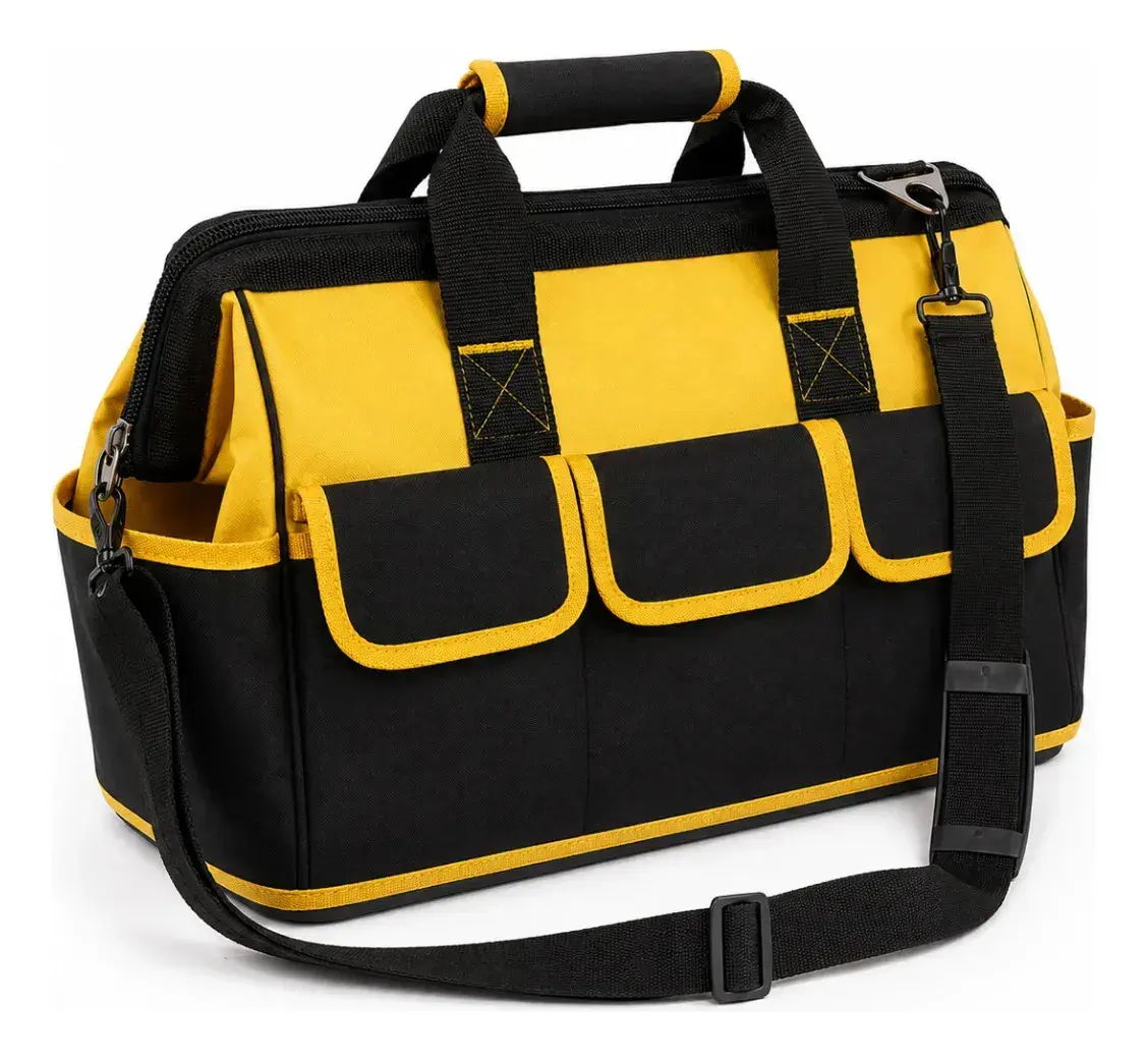 Bolsa Ferramentas Grande Reforçada Eletricista Mala Bolsos Cor Amarelo
