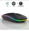 Mouse Optico Sem Fio Recarregável USB Led Rgb Wirelles Usb Note - Prime - 1