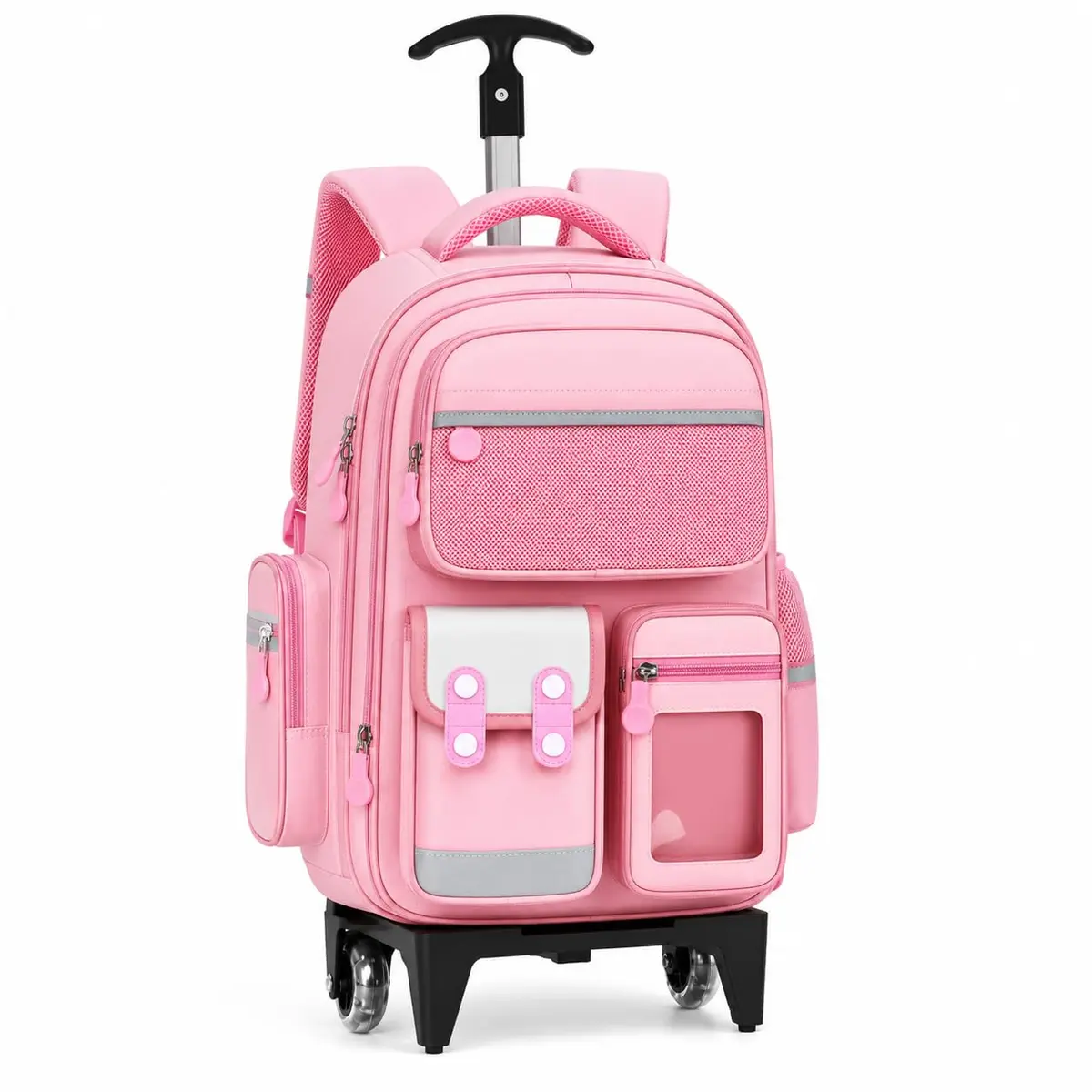 Mochila Escolar com Rodinha, Compartimento para guardar lap?s, caneta e objetos mochila de carrinho resistente ? ?gua