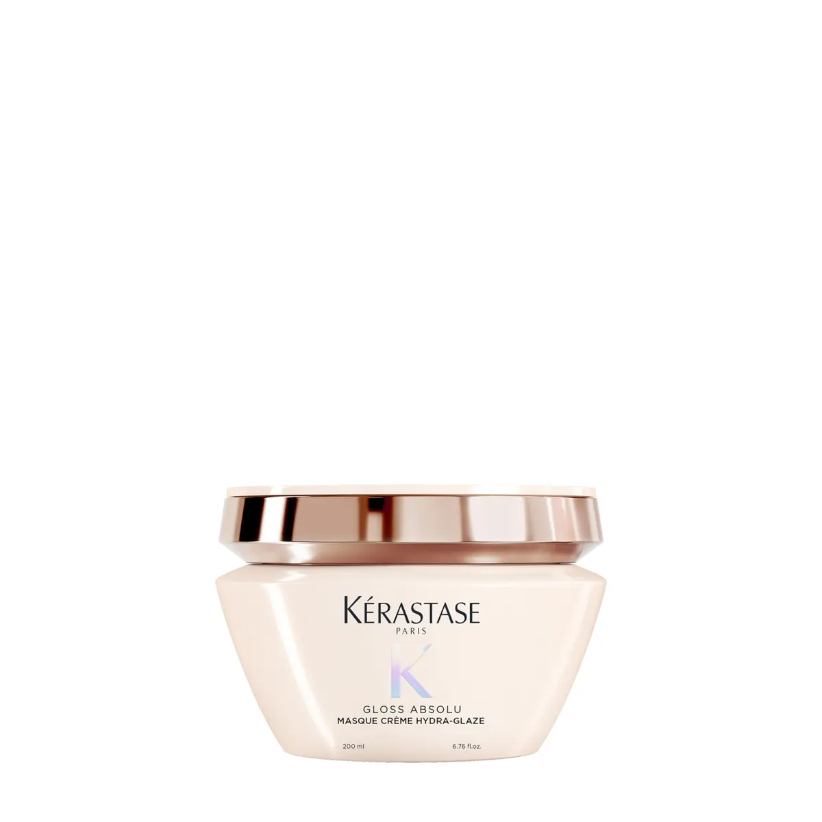 Kérastase Gloss Absolu Frizz-Glaze Cream, creme modelador antifrizz para cabelos com muito frizz, com ácido glicólico, ácido hialurônico e óleo de rosa mosqueta, 240 ml