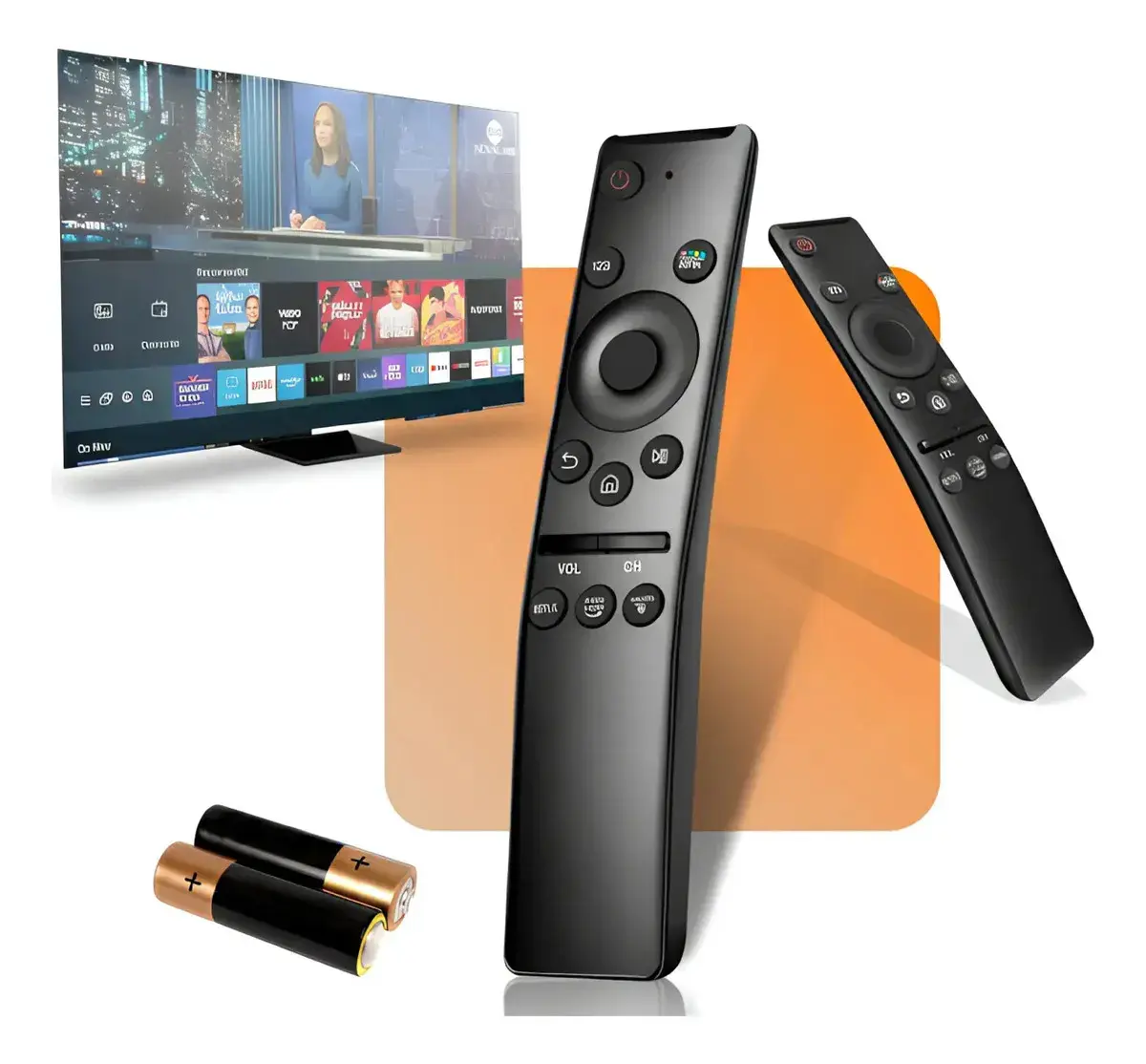 Controle Remoto Para Smart TV Samsung 4k Com Pilhas E Teclas Netflix Prime Video GloboPlay Preto thumbnail 4