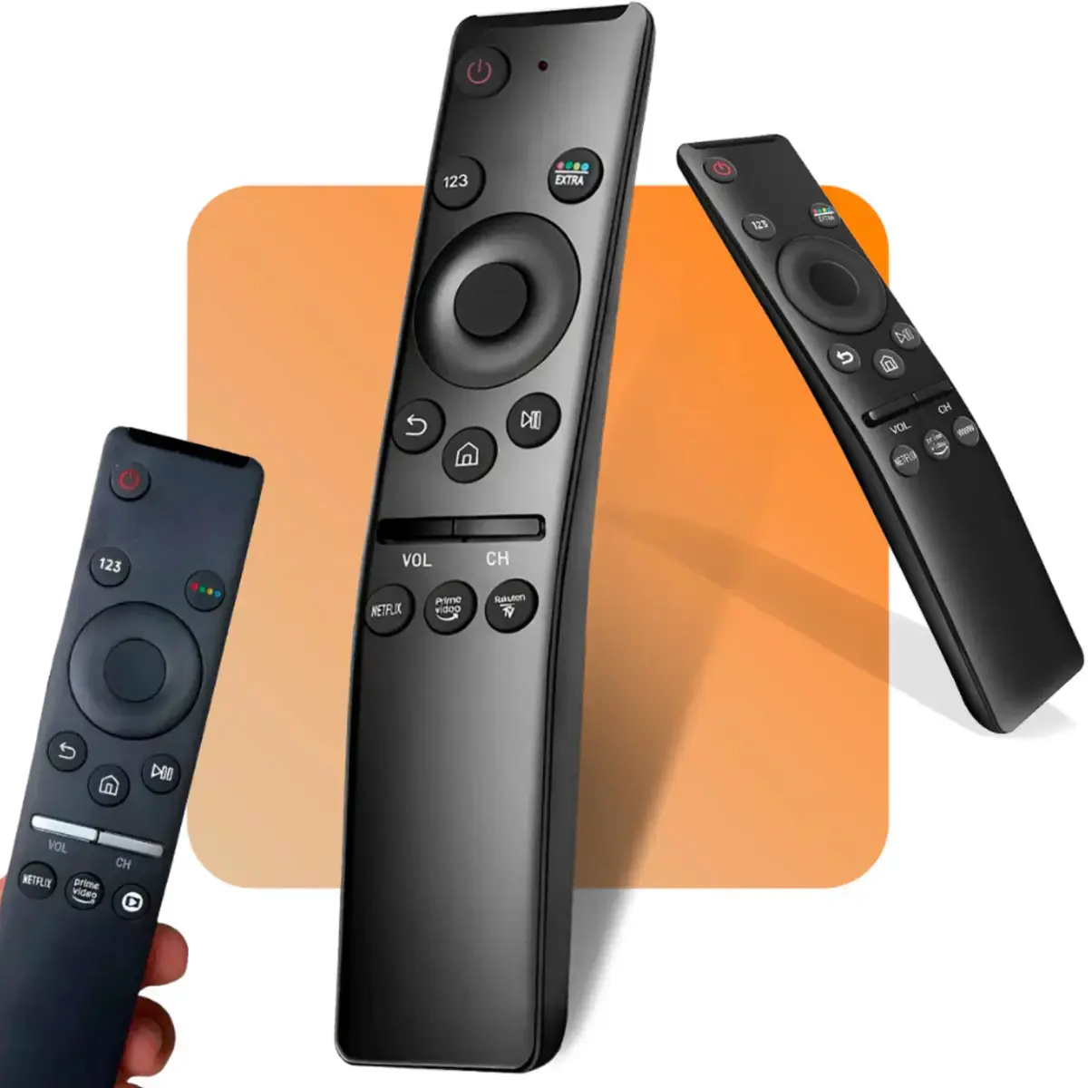 Controle Remoto Para Smart TV Samsung 4k Com Pilhas E Teclas Netflix Prime Video GloboPlay Preto thumbnail 5