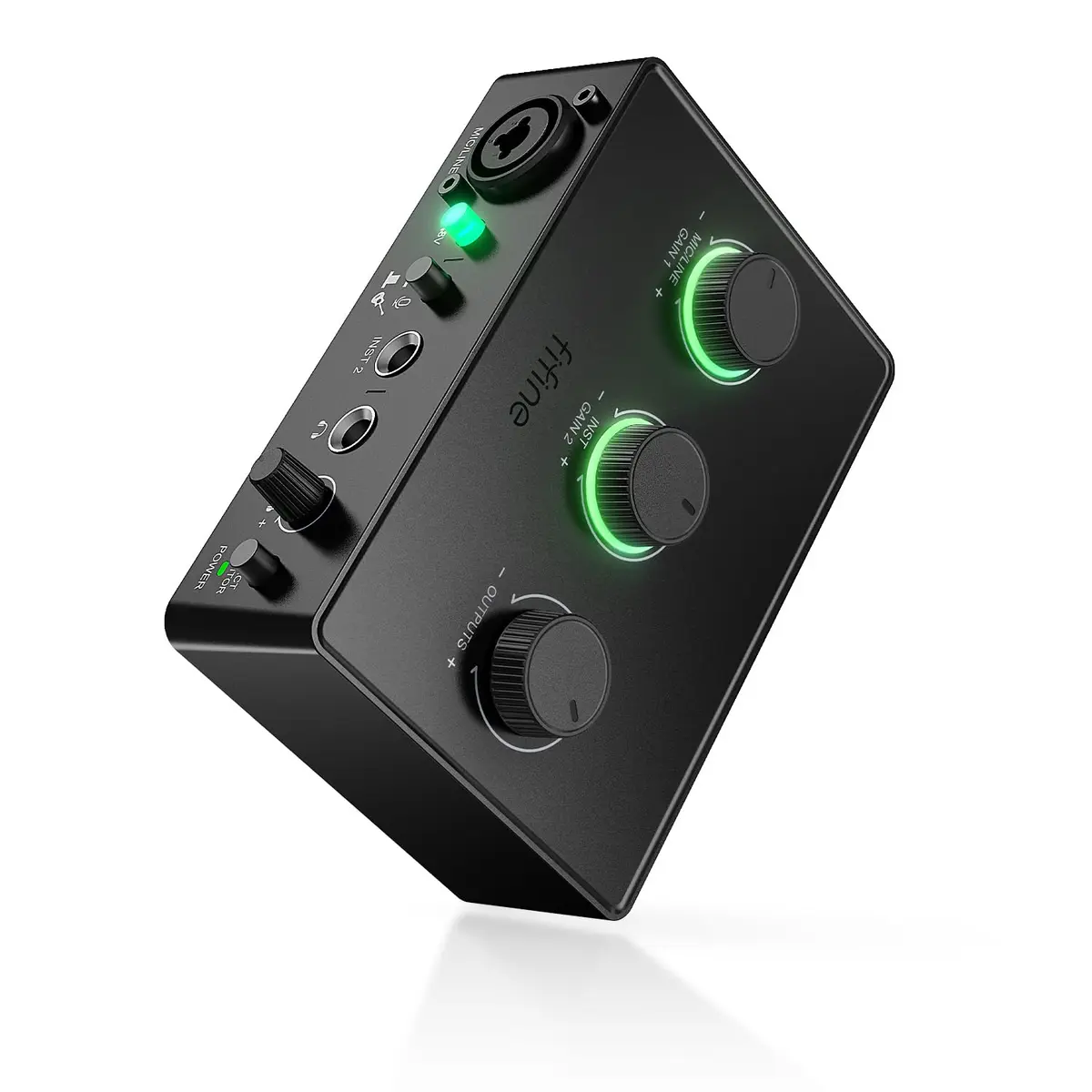 FIFINE SC1 Interface de áudio USB para gravação/instrumentos/guitarra | Mixer podcast com Conector XLR,monitor direto,alimentação fantasma de 48V,para música,criação de conteúdo de vídeo,vocal