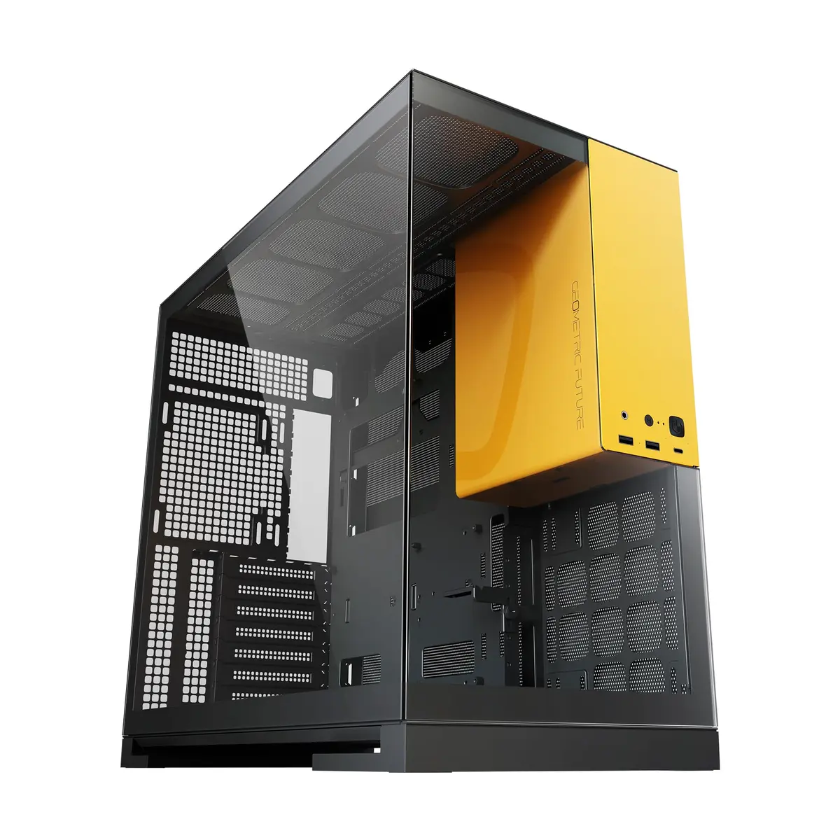 Gabinete Geometric Future Model 5 Preto e Amarelo