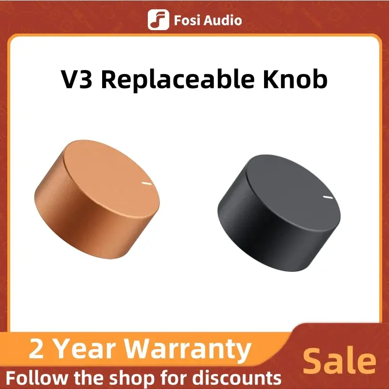 Botão de Volume Laranja Substituível para Amplificador Fosi Audio V3 /ZA3/SK02/GR70/ZH3