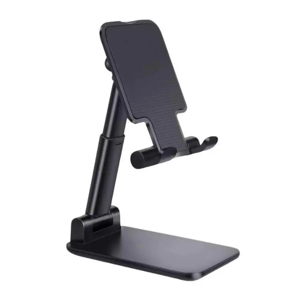 Suporte de Mesa Ajustável Universal para Celular e Tablet com Base Antiderrapante e Abertura para Carregamento - 1