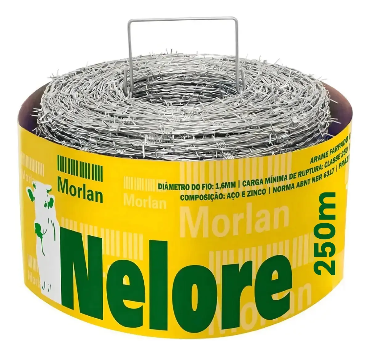Arame Farpado 250m - Nelore Morlan Galvanizado Resistente - 1