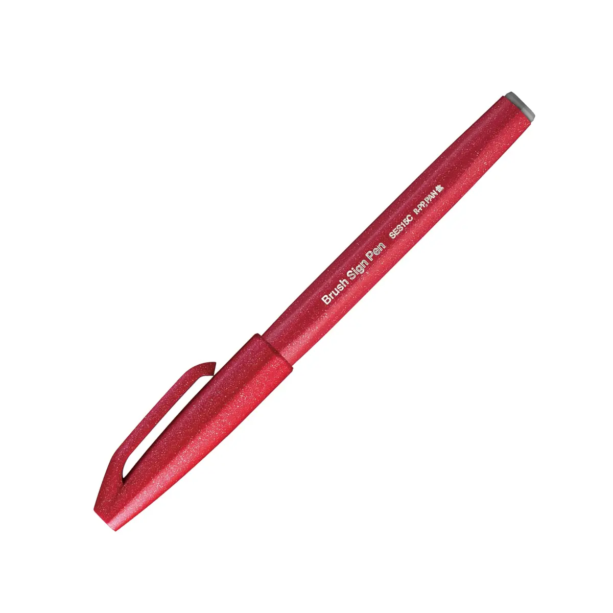 Pentel Caneta Pincel Brush Sign Pen Vermelha SM/SES15C-B