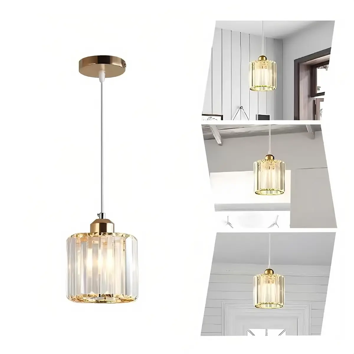 EKROTOK Luminária Pendente de LED, Luzde Teto para Sala de Jantar, Quarto, Cozinha, Café, Lustre Pendente (85-265V)(Lâmpadas Incluídas) - 1