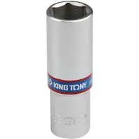 Soquete Sextavado Longo 18mm com Encaixe 12Pol KING TONY-423518