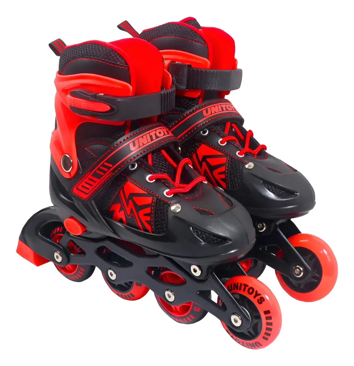 Patins Infantil Inline Unitoys Ajustável LED Rodas ABEC-7