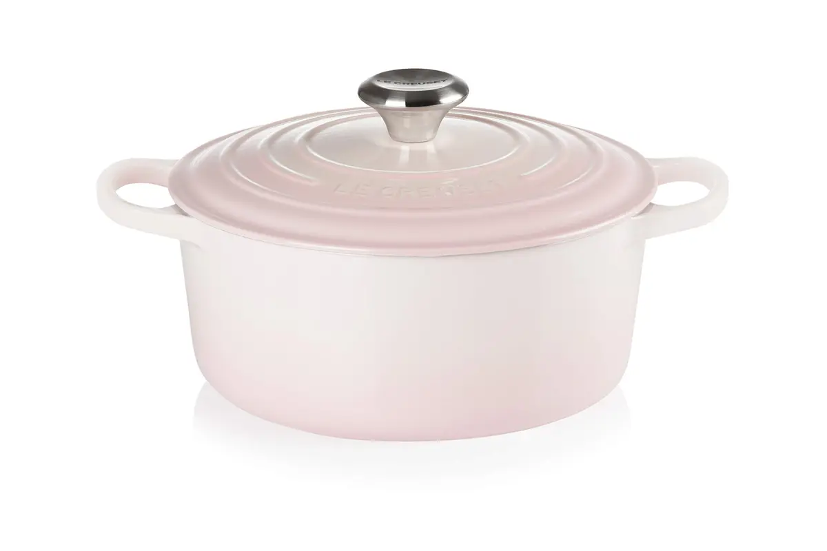 Le Creuset Panela Redonda 24cm Sig Shell Pink | Ferro Fundido - 1