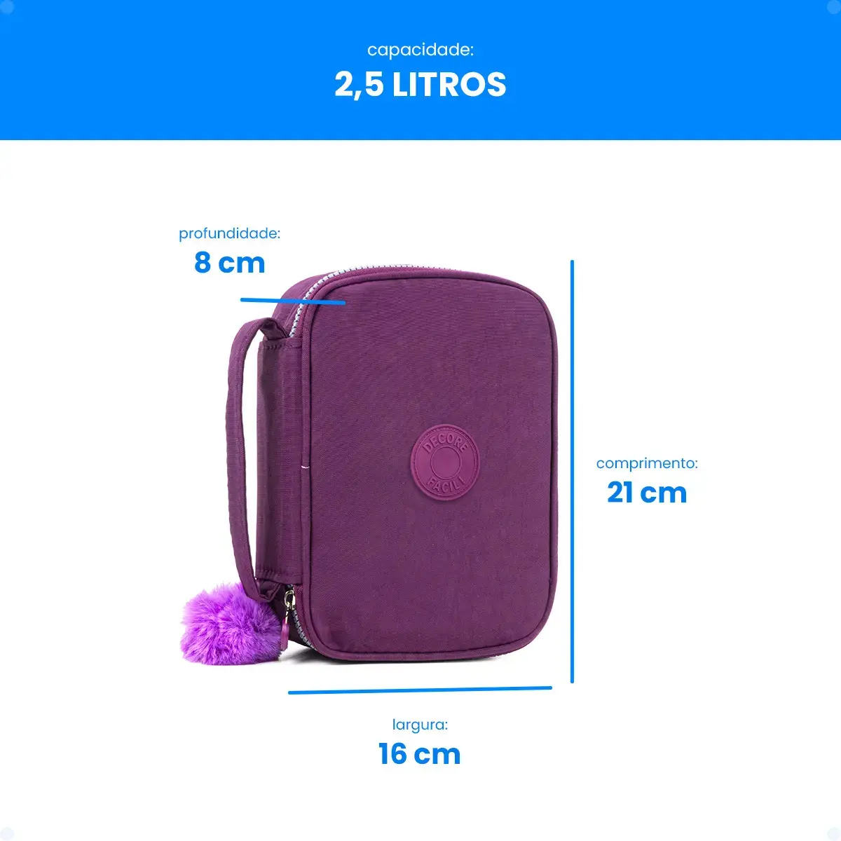 Estojo Box Organizador Escolar Com Divisórias Multifuncional 24 Elásticos Lápis Caneta 100 Pens Masculino Feminino Decore Fácil ! Verde thumbnail 3