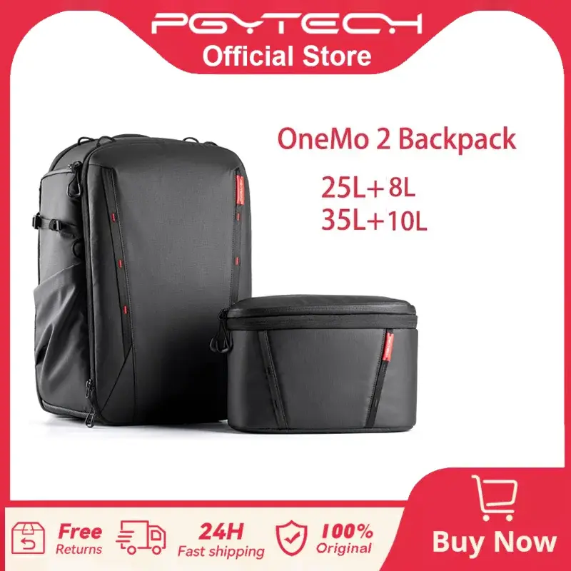 PGYTECH OneMo 2 Mochila para câmera com bolsa de ombro para laptop de 16 polegadas para fotógrafos, mochila à prova d'água para câmera Canon Fuji