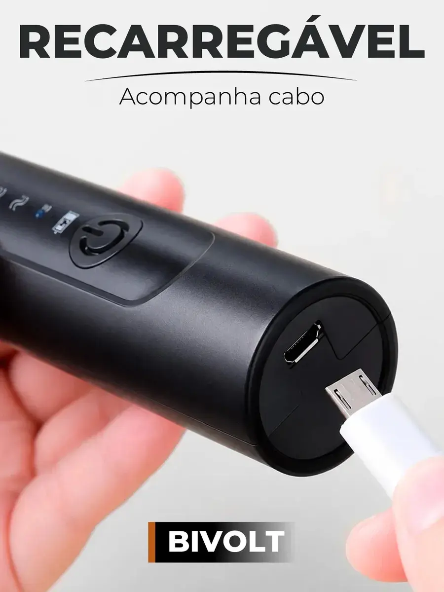 Mini Mixer Elétrico Misturador De Bebidas 2 Em 1 Portátil Fue Recarregável Mexedor De Ovos Whey Leite Café Espuma Shake Drinks Capuccino E Várias Bebidas Homeroarte Preto thumbnail 7
