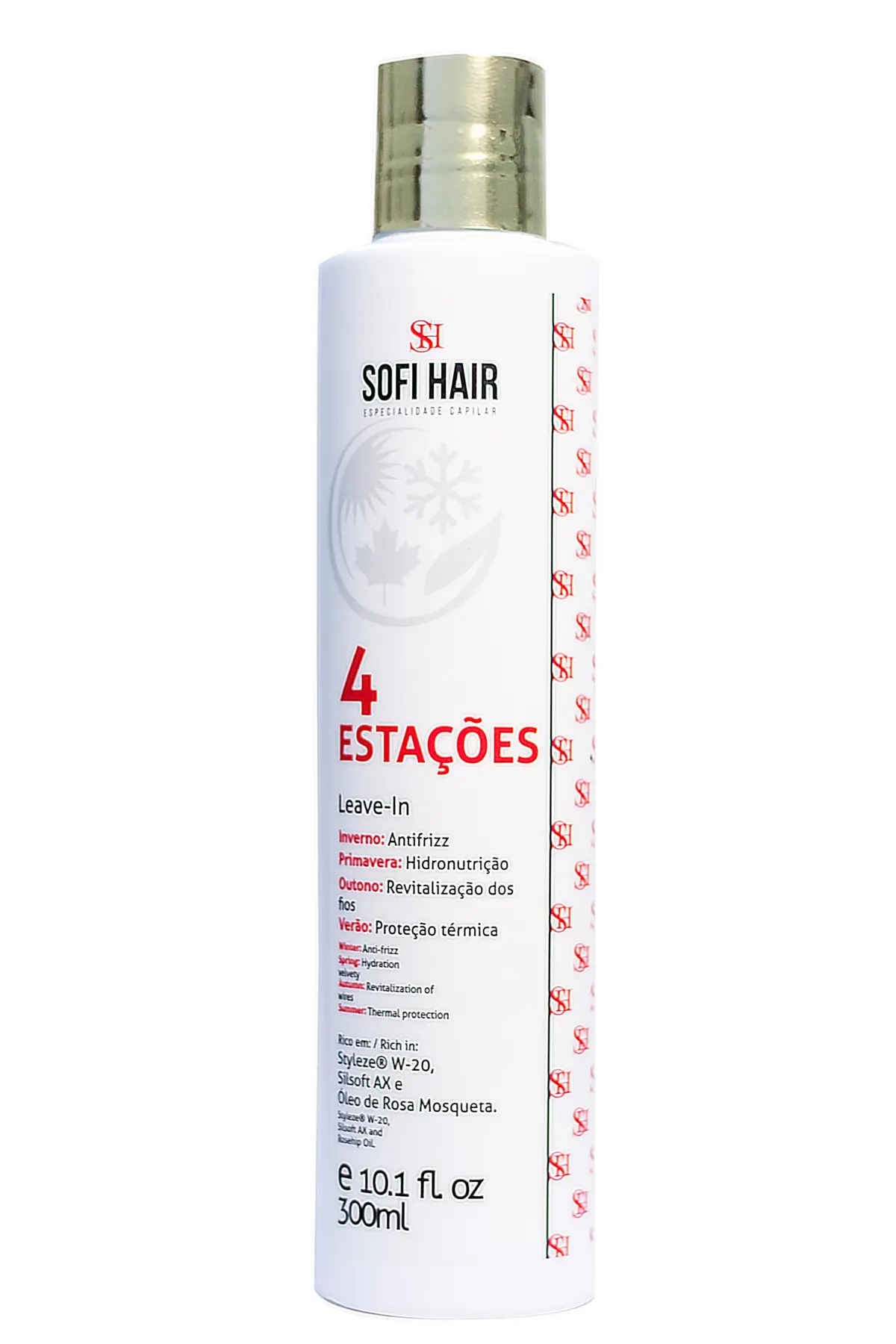 Leave-In 4 Estações - 300ml: Anti-frizz e Revitalização dos Fios com Óleo de Mosqueta - 1