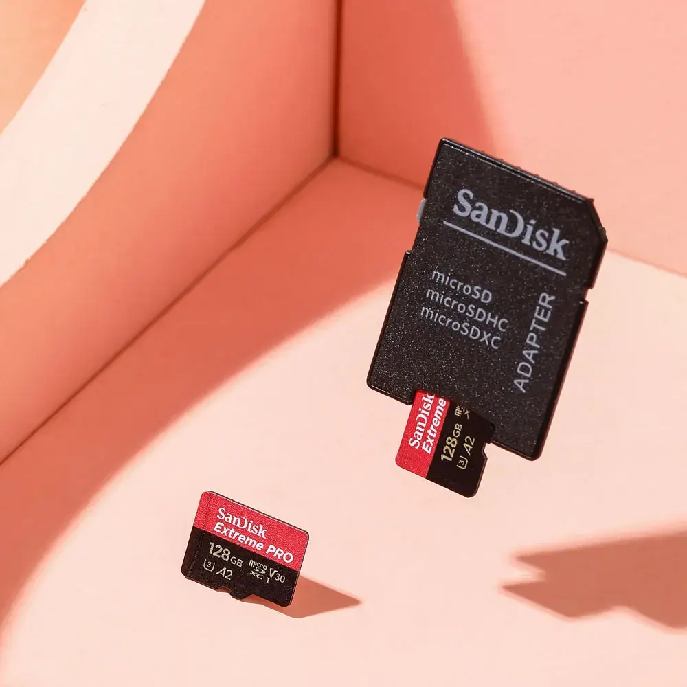 Cartão de Memória SanDisk Extreme PRO MicroSD 64GB 128GB 256GB 512GB 1TB MAX ENDURANCE TF Card Full HD 4K para Câmeras de Ação ou Drones - 1