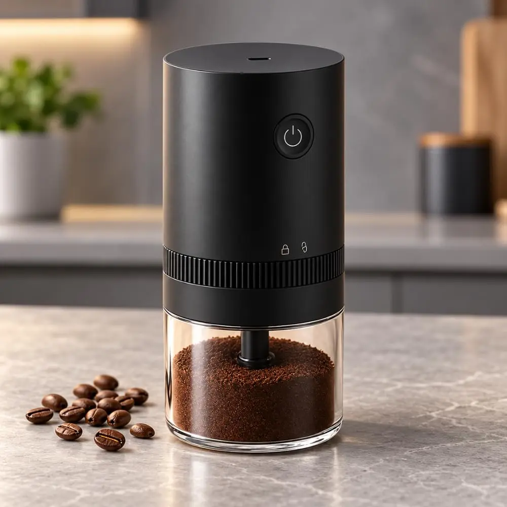 Moedor de Café Elétrico USB Recarregável Portátil | Triturador de Graõs