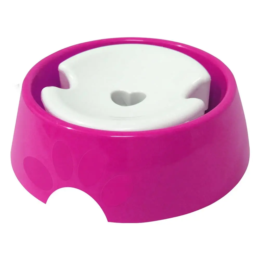 Furacão Pet Bebedouro Plástica Pop Pelos Longos N.3 1 000Ml Rosa Para Cães