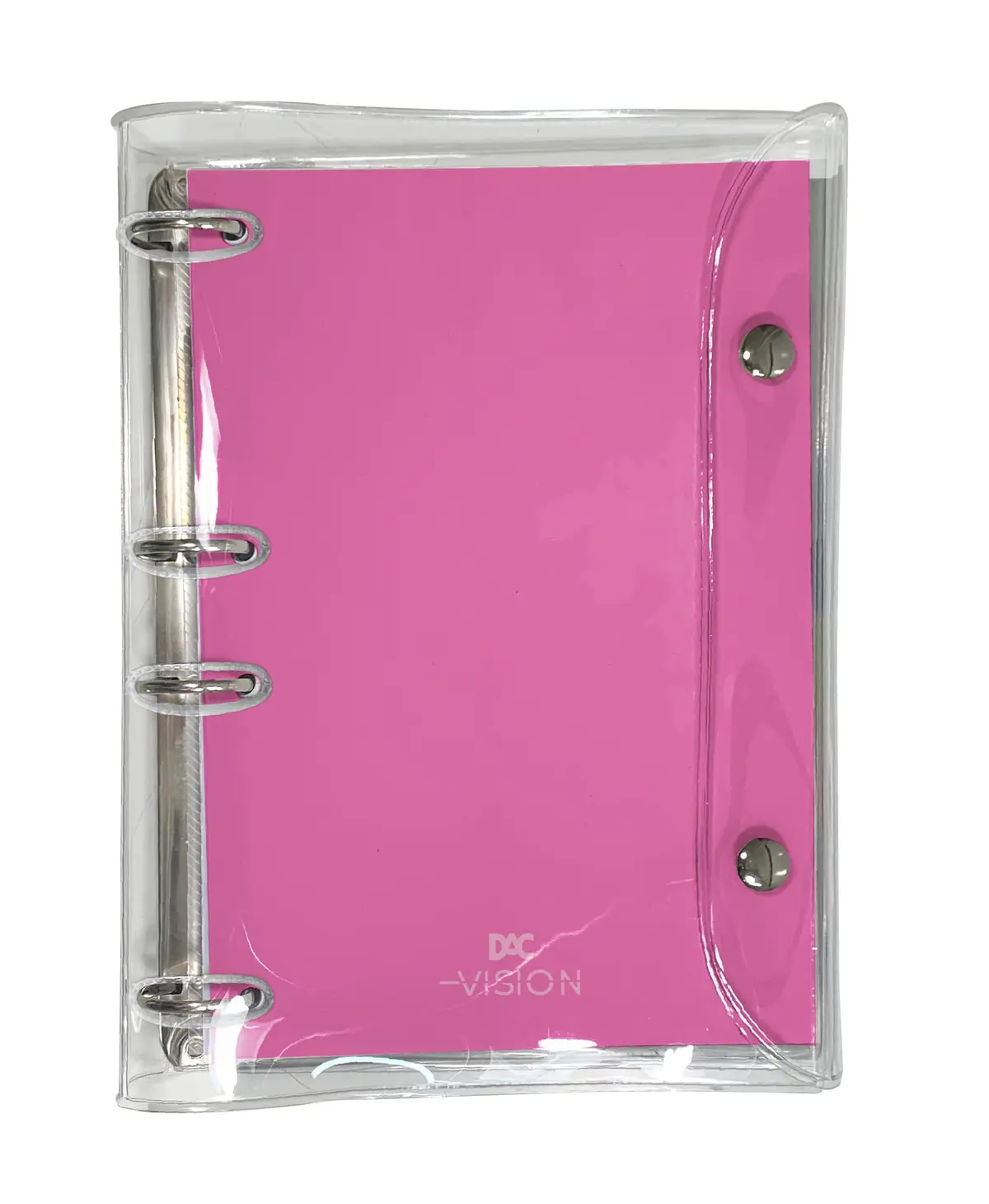 DAC Caderno Argolado Cristal Colegial Vision Rosa com 192 Folhas - 1