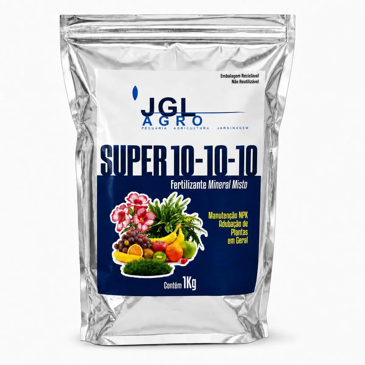 Super 10-10-10 1kg Fertilizante NPK Granulado para Plantas e Vasos | Três nutrientes em uma fórmula equilibrada para a manutenção das plantas