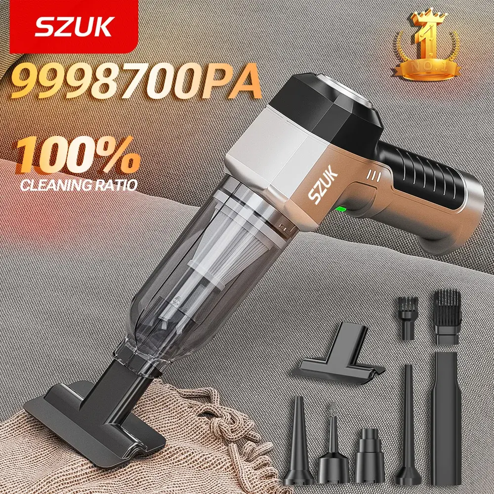 SZUK 9998700PA Aspirador De Carro Forte Sucção Sem Fio Sem Fio Limpador Portátil HandHeld Aspirador Máquina De Limpeza aspirador de carro portátil potente aspirador de pó portátil mini aspirador de pó portátil - 1