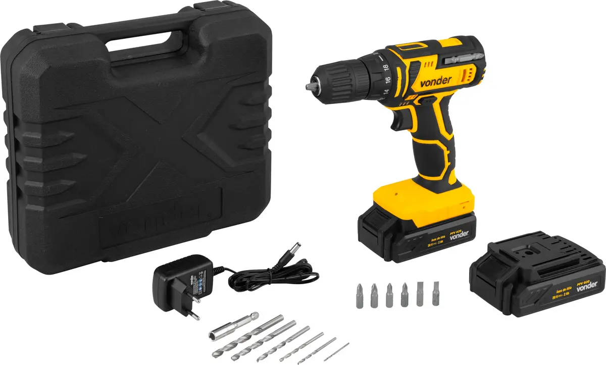 Vonder, Parafusadeira/Furadeira bateria 20V PFV020 com 18 posições