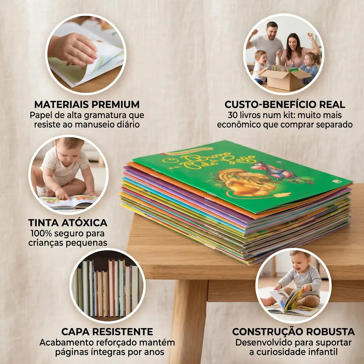 Livros Infantis Kit 30 Volumes Contos Clássicos Fábulas Histórias Coletânea Ouro Inesquecíveis Sempre Ilustrado Educativo Literatura Presente Criança Conto de Fada Português Louis Riel thumbnail 5