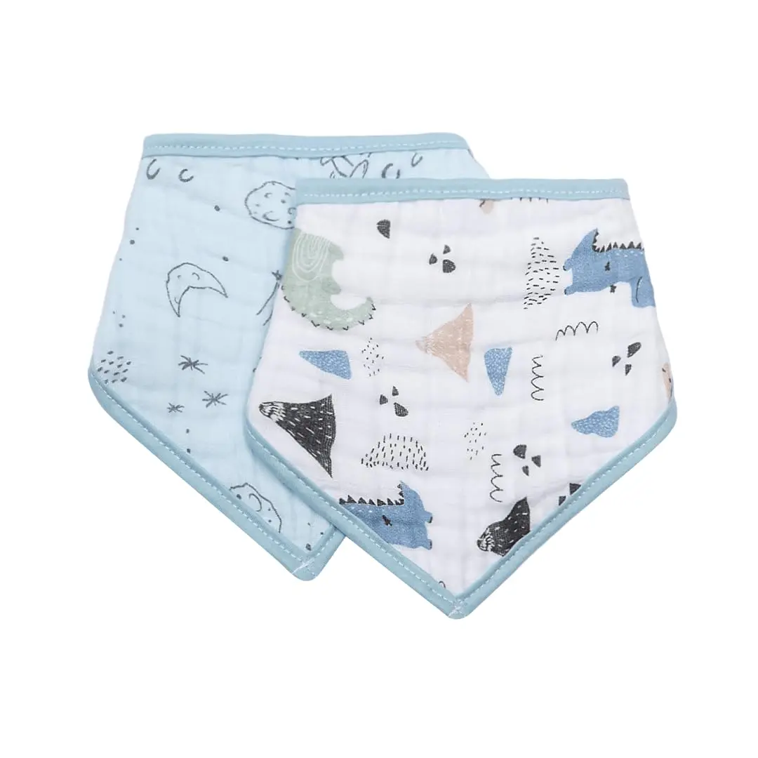 Babador Bandana Bebê Papi Soft Estampado Tamanho Único 2 Unidades, Jurassic Verde - 1