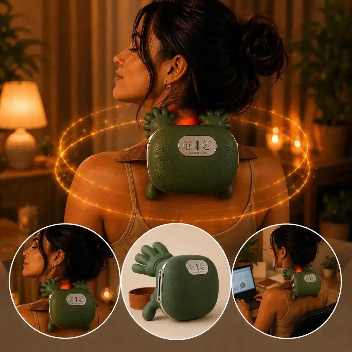Massageador Mãozinha 3D Creator Brasil Elétrico e Sem Fio com Aquecimento - 1