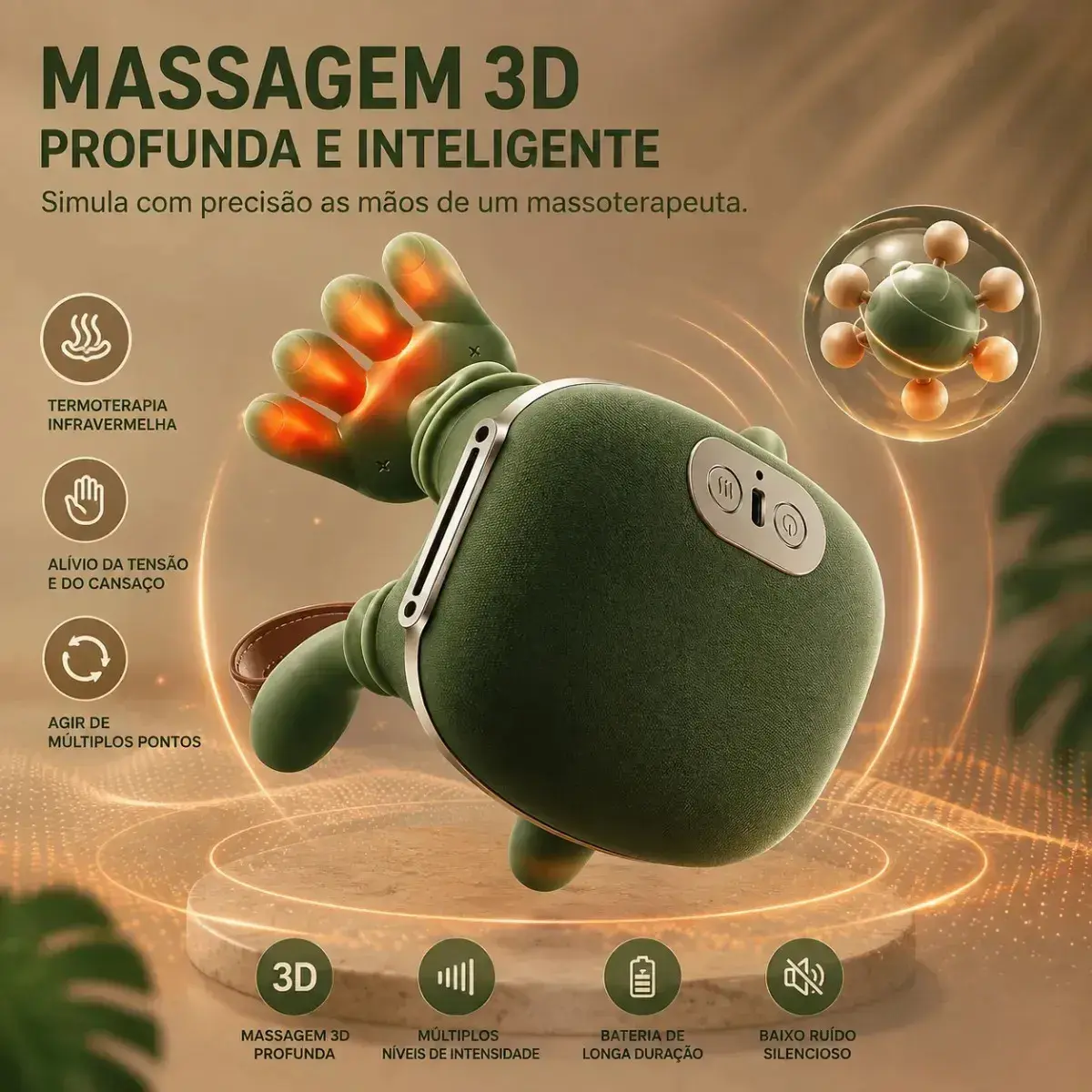 Massageador Mãozinha 3D Creator Brasil Elétrico e Sem Fio com Aquecimento thumbnail 4