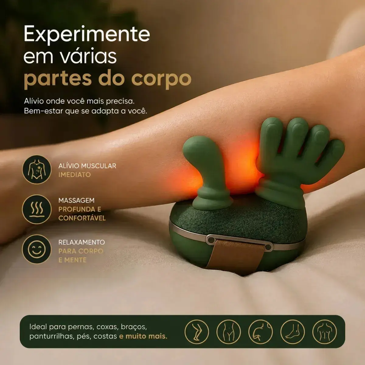 Massageador Mãozinha 3D Creator Brasil Elétrico e Sem Fio com Aquecimento thumbnail 9