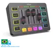 Mixer USB FIFINE com interface XLR, 48V Phantom Power, RGB, placa de som para podcasting streaming AmpliGame SC3 - 1