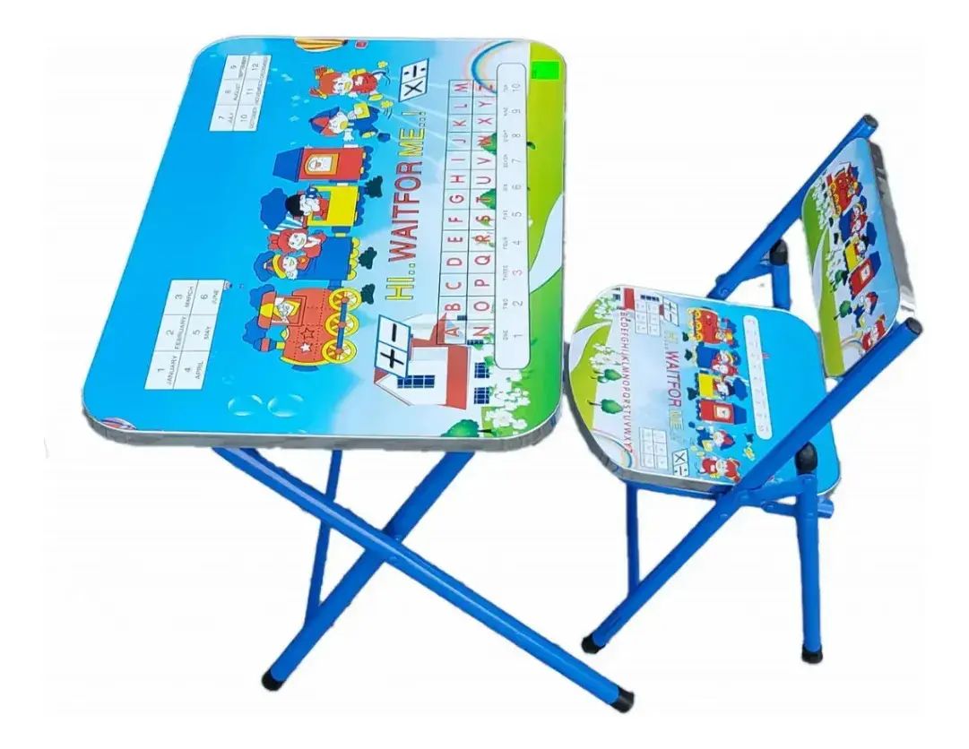 Conjunto Infantil Mesa E Cadeira Para Aprender E Brincar Azul