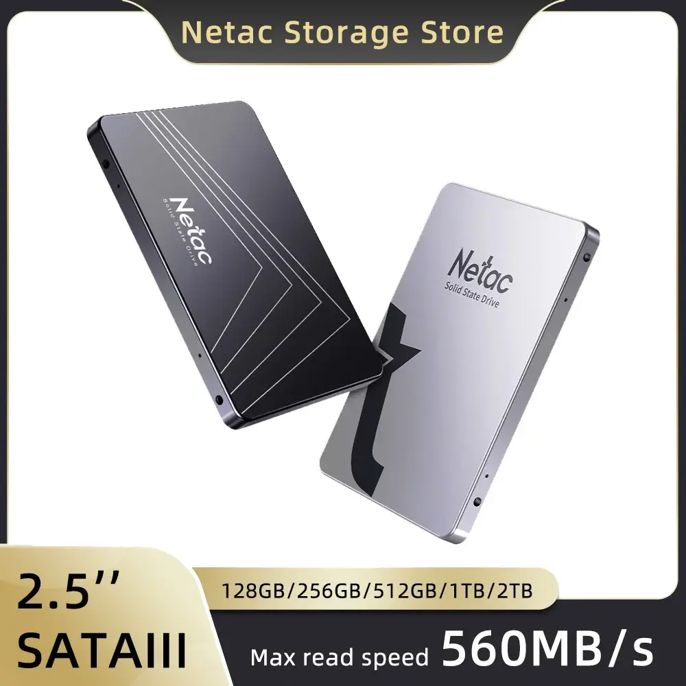 SSD SATA Netac 2.5'' 4TB, Disco Rígido SATAIII, SSD 2TB, 1TB, 512GB, Disco de Estado Sólido 256GB, 128GB SATA3 HD AHCI - 1
