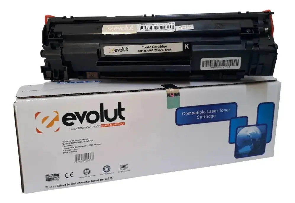 Toner P1102w M1132 M1212 Compatível Para Evolut Cb435 Ce285 Preto