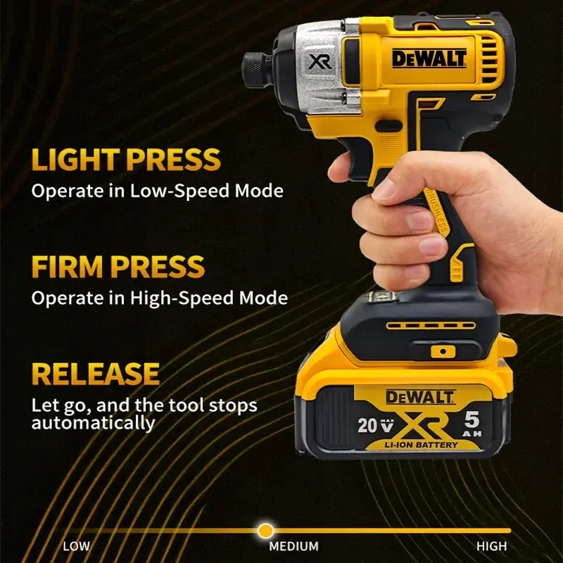 Parafusadeira de Impacto Sem Fio DeWalt DCF887 20V Brushless 205N.m com Luz LED para Bateria DeWalt 20V - 1