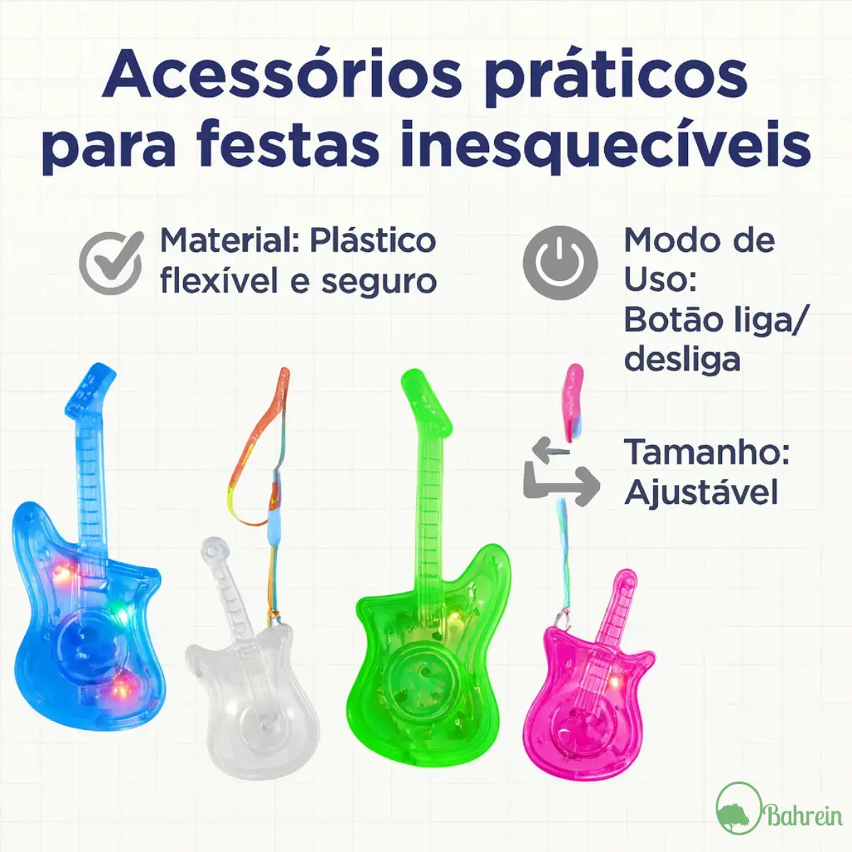 Kit com 20 Colares Luminosos De LED Que Pisca Para Festa Atacado Lembrancinha Aniversario Casamento Baladinha Bahrein thumbnail 2