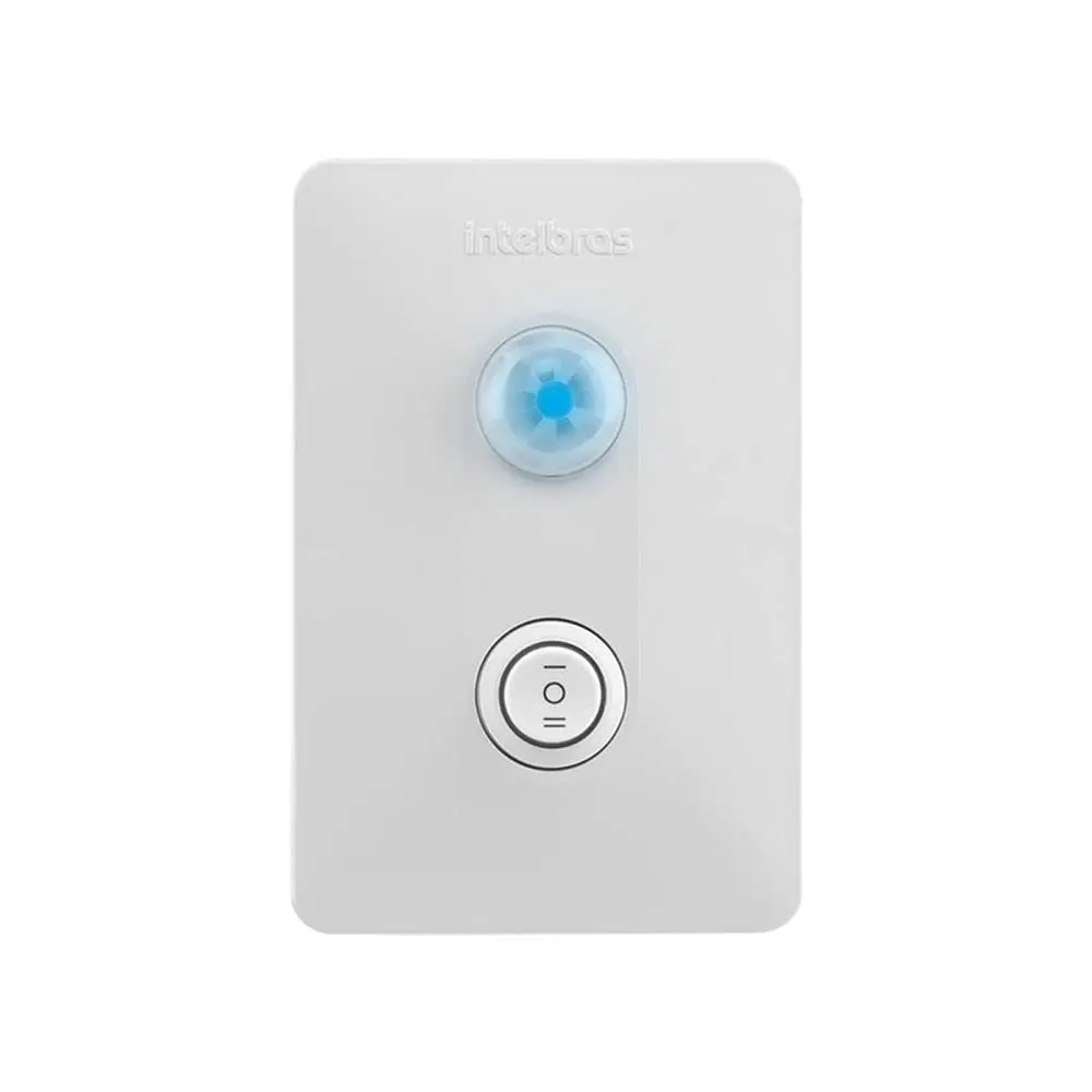 Sensor de Presença para Iluminação com Interruptor ESPI 180 E+ Branco Intelbras
