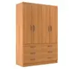 guarda-roupa solteiro treviso 4 pt 6 gv cinamomo - Marrom - 1
